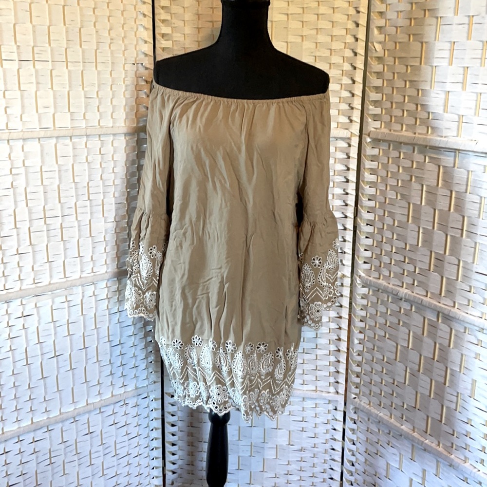 Boho off the shoulder blouse L